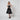 1950s Black Tulle and Sequin Strapless Dress with Silver Floral Design