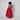 1990s Escada Couture Red Silk Taffeta and Metallic Lace Gown