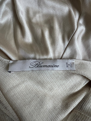 ARCHIVE - Y2K Blumarine Bias Cut Jersey Cream Slip Dress