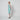 1960s Cresta Couture Turquoise Embellished Wiggle Dress