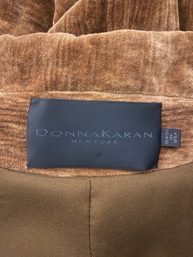 2009 Donna Karan Brown Chenille Shawl Coat