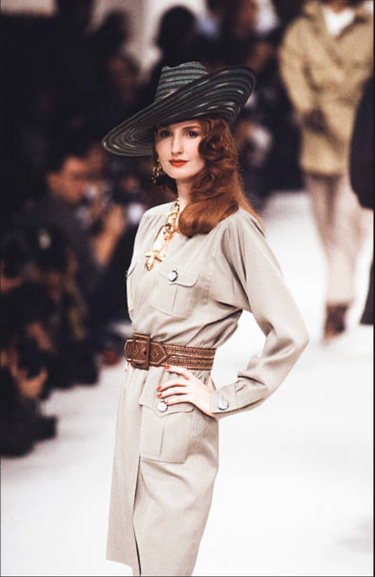 1991 Yves Saint Laurent Cotton Safari Dress