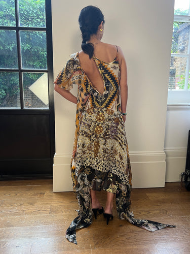 ARCHIVE - Y2K Roberto Cavalli Handkerchief Hem Silk Dress
