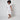 1950s White Cotton Smocked Dress with Tie Back