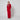 1970s John Bates Red Crepe Maxi-Dress with Sequin Rocket Applique