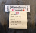 1999 Yves Saint Laurent Black Feather Wrap Dress