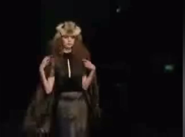 Fall 2008 Runway Jean Paul Gaultier Lace and Velvet Dress 
