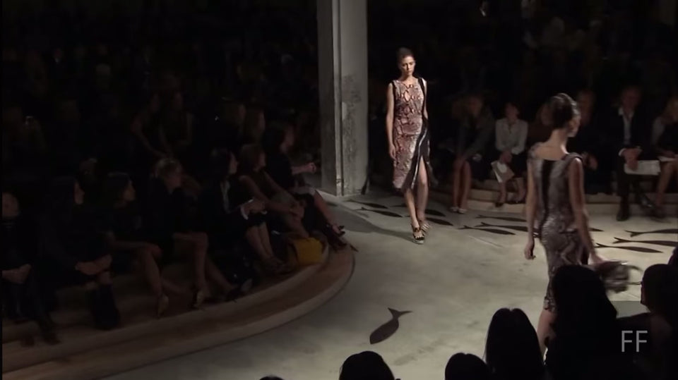 ARCHIVE - 2009 Runway Documented Prada Snake Print Dress
