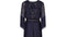 1910s Midnight Blue Silk Dress with Embroidered Chiffon Inserts