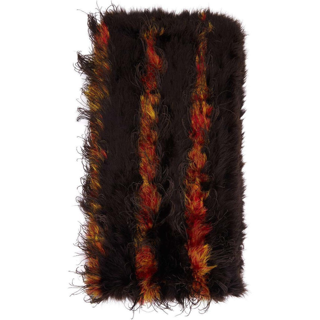 1920s Brown and Orange Maribou Feather Stole