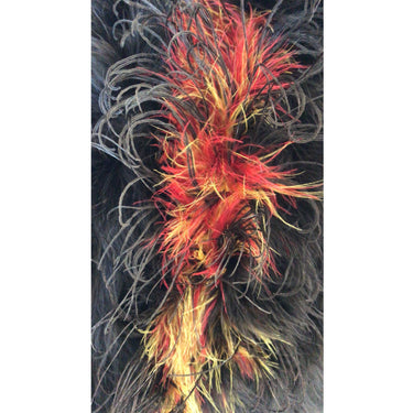 ARCHIVE - 1920s Brown and Orange Marabou Feather Stole