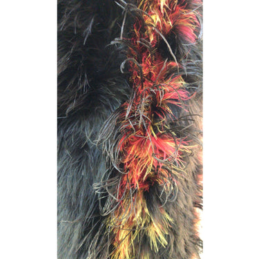 ARCHIVE - 1920s Brown and Orange Marabou Feather Stole