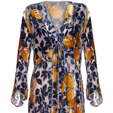 ARCHIVE: 1920s Burnout Panne Silk Velvet Flapper Dress & Jacket