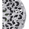 1920s Czech Art Nouveau Silver Peking Glass Pendant Necklace