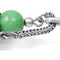 1920s Czech Art Nouveau Silver Peking Glass Pendant Necklace
