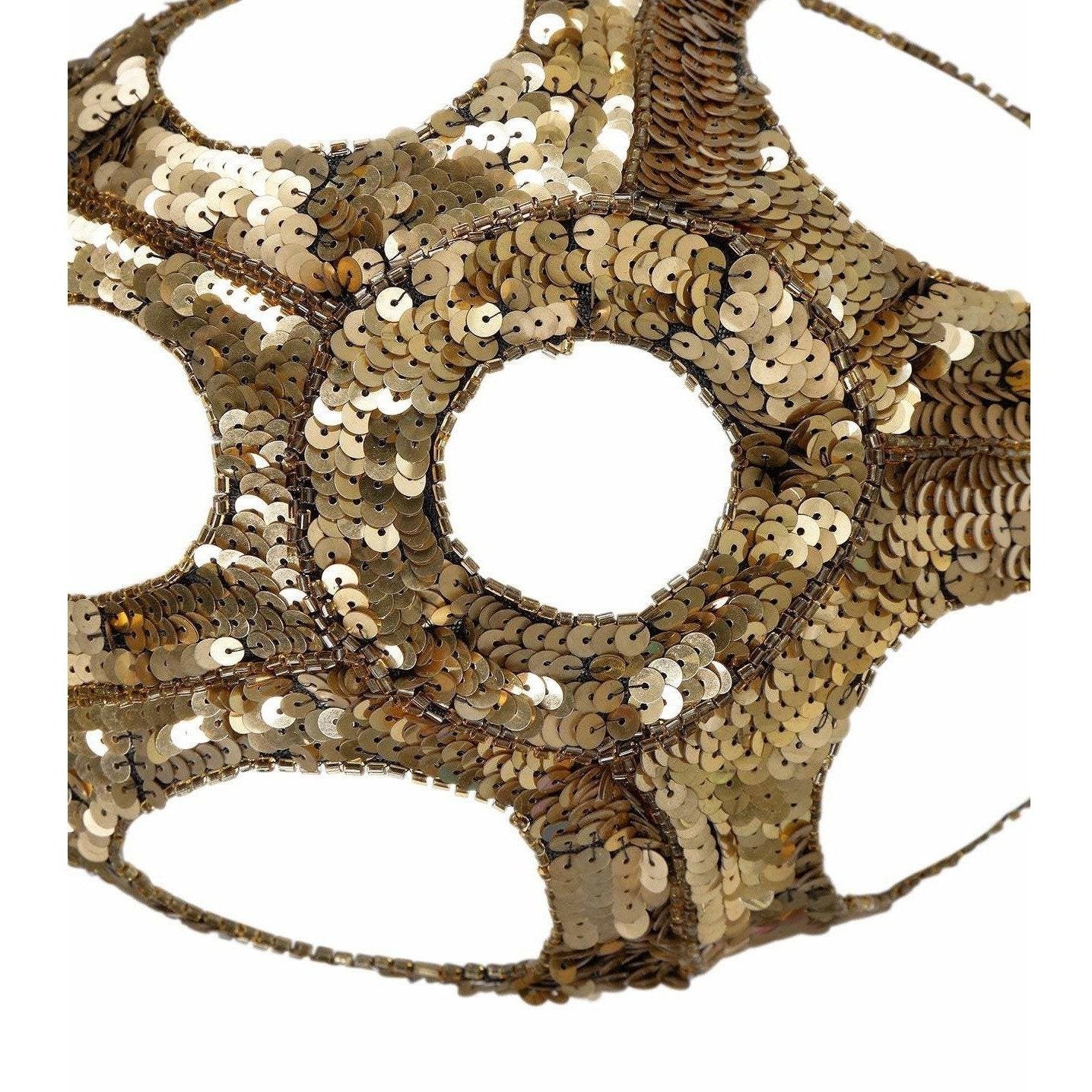 1920s French Gold Sequinned Skull Cap