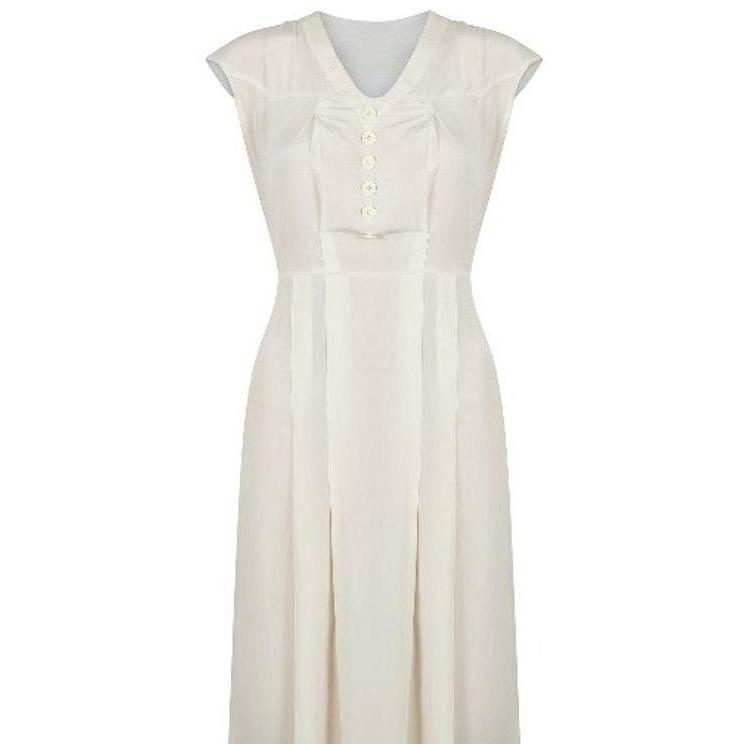 1920s Ivory Silk Day Dress