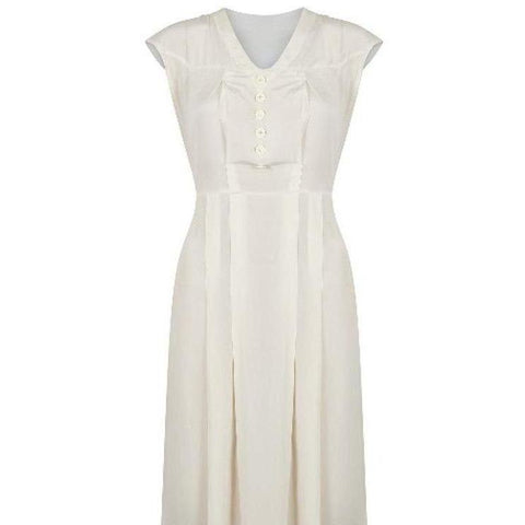 1920s Ivory Silk Day Dress