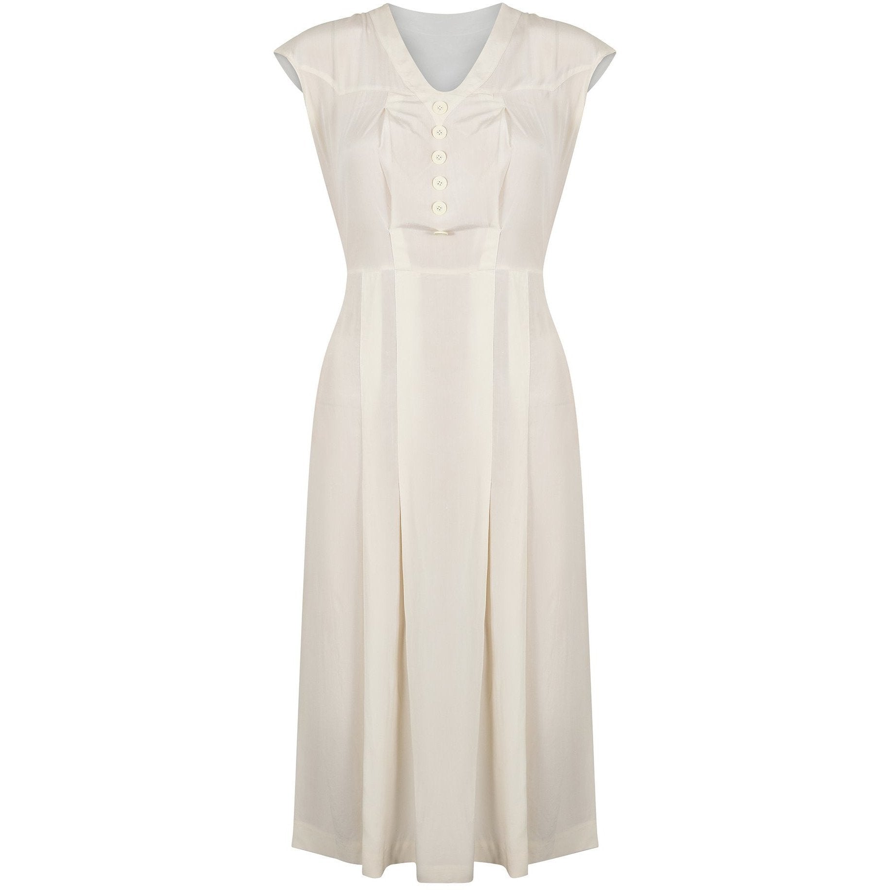 1920s Ivory Silk Day Dress