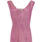 1920s Sugar Pink Full Length Lame Flapper Dress