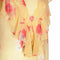 1920s Yellow Chiffon Floral Dress