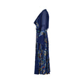ARCHIVE - 1930s Blue Floral Silk Velvet and Chiffon Dress and Jacket Set