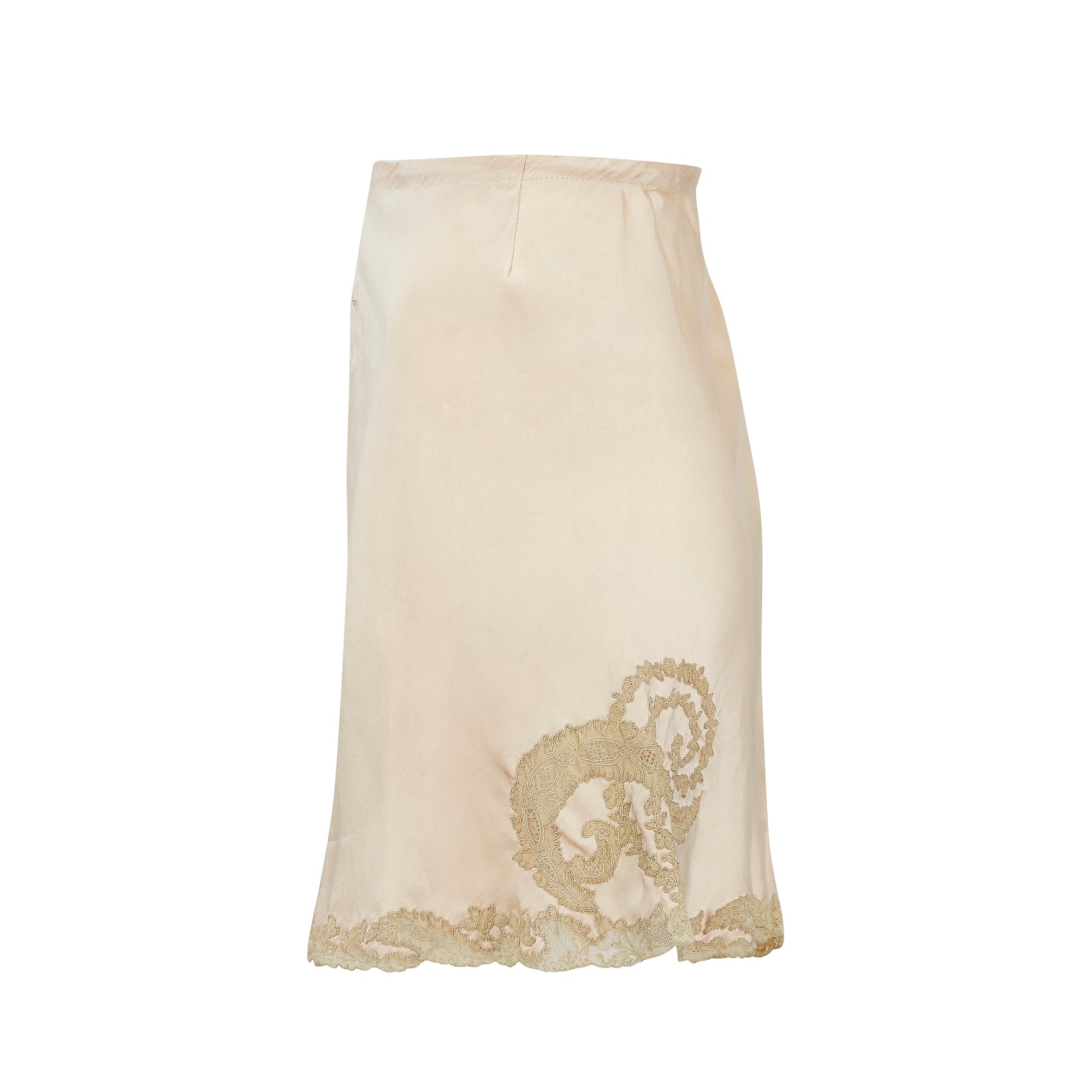 1930s Blush Pink Silk and Lace Tap Pants