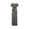 ARCHIVE - 1930s Silk Chiffon Brown Novelty Print Dress