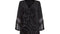 1930s Floral Black Burnout Velvet Dress with Fluted Sleeves