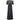 1930s Black Crepe Bias Cut Evening Dress with Spectacular Embellished Neckline