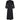 1930s Black Silk Crepe Gown With Kimono Style Embroidered Soutache Sleeves
