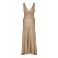 1930s Gold Lame Bias Cut Gown