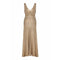 1930s Gold Lame Bias Cut Gown