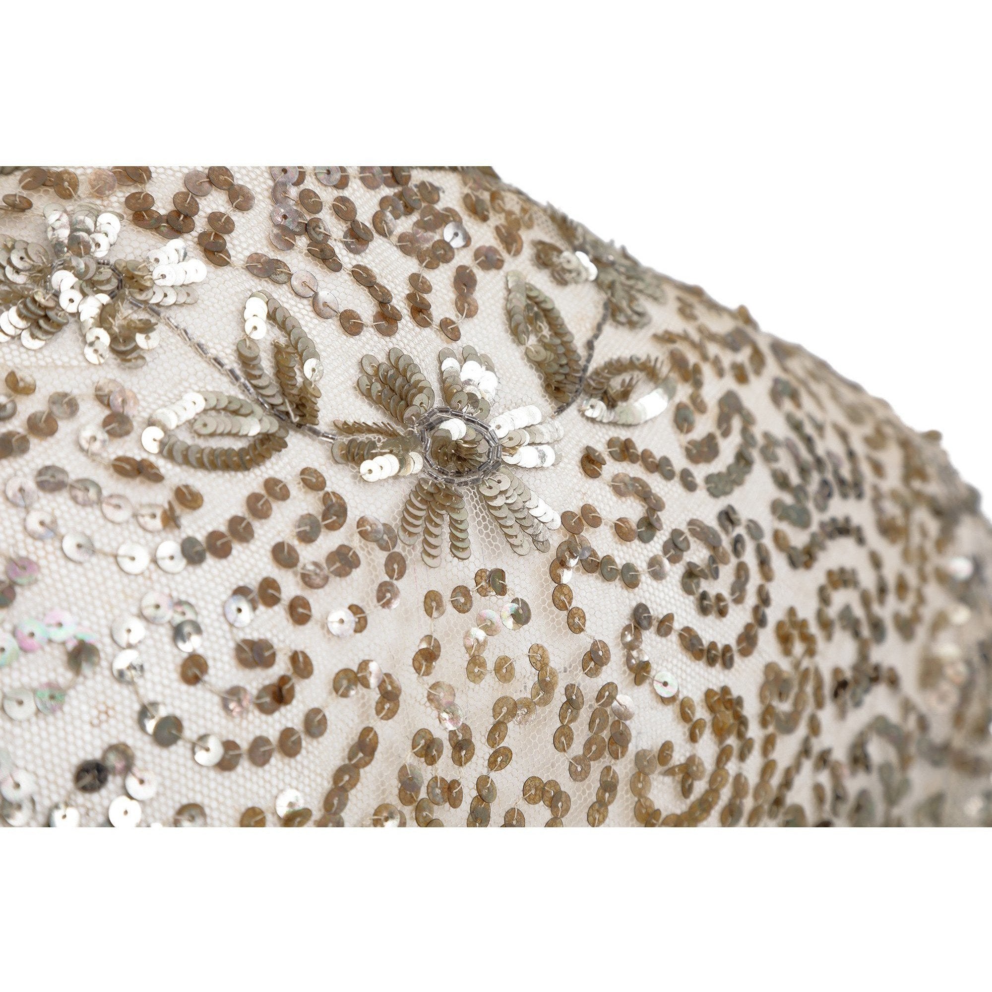 1930s Gold Sequin Sheer Net Evening Top