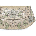 1930s Ivory Satin Beaded Floral Clutch Bag