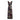 1930s Liquid Satin Floral Pattern Bias Cut Dress