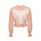 1930s or 1940s Pink Silk Crepe and Satin Quilted Bed Jacket