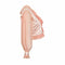 1930s or 1940s Pink Silk Crepe and Satin Quilted Bed Jacket