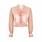 1930s or 1940s Pink Silk Crepe and Satin Quilted Bed Jacket