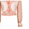 1930s or 1940s Pink Silk Crepe and Satin Quilted Bed Jacket