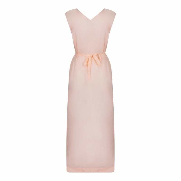 1930s Peach Silk Slip Nightdress