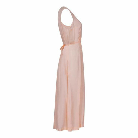 1930s Peach Silk Slip Nightdress