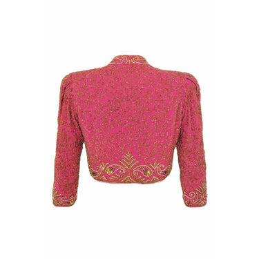 ARCHIVE - 1930s Pink Silk Beaded Bolero
