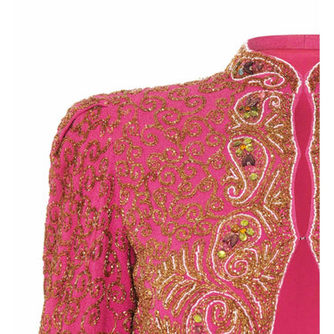 ARCHIVE - 1930s Pink Silk Beaded Bolero