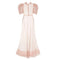1930s Sheer Pink Organza Tea Gown with Slip