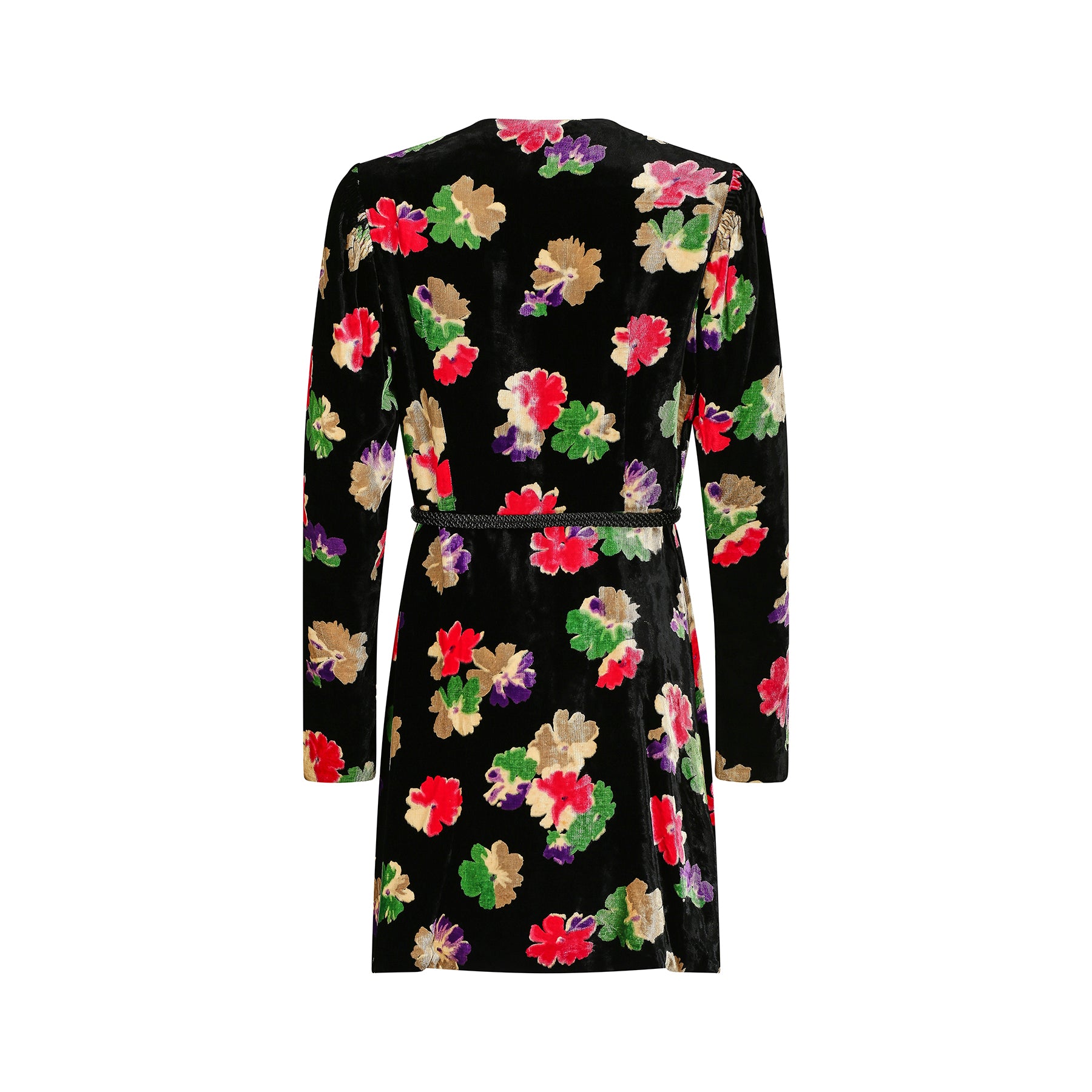 1930s Dickins and Jones Floral Silk Velvet Coat