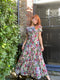 ARCHIVE - 1930s Floral Georgette Full Length Tea Dress