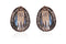 1930s Pair of Blue Czech Glass Dress Clips