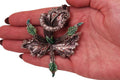 ARCHIVE - 1930s Very Large Enamel Orchid brooch with Marcasites