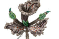 ARCHIVE - 1930s Very Large Enamel Orchid brooch with Marcasites